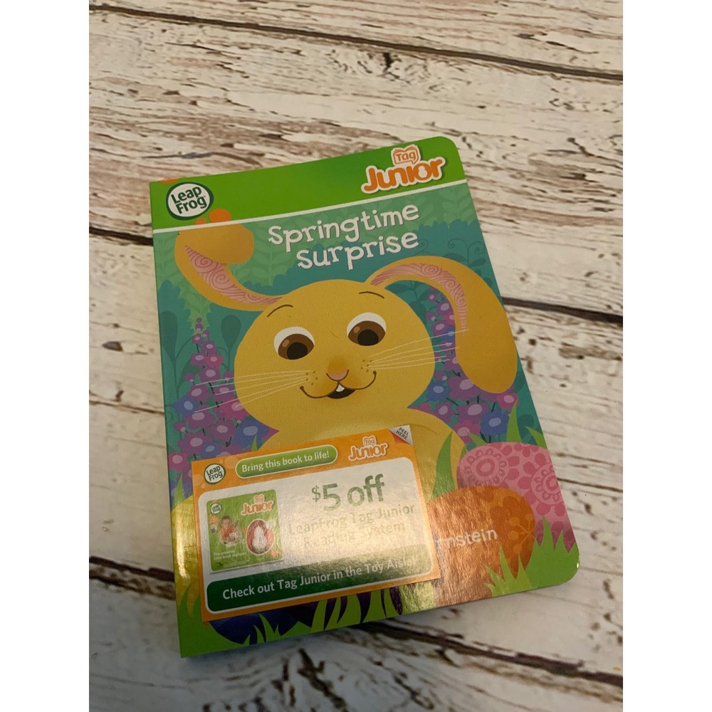 LeapFrog Tag Junior Springtime Surprise Board Book Numbers Colors Animals 2-4Y